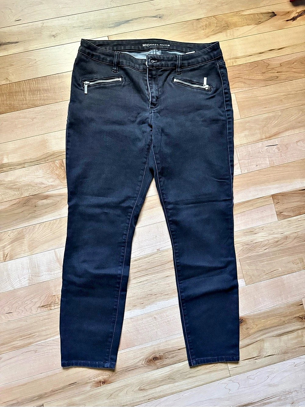 Michael Kors Izzy Skinny Jeans in Black Waist 10